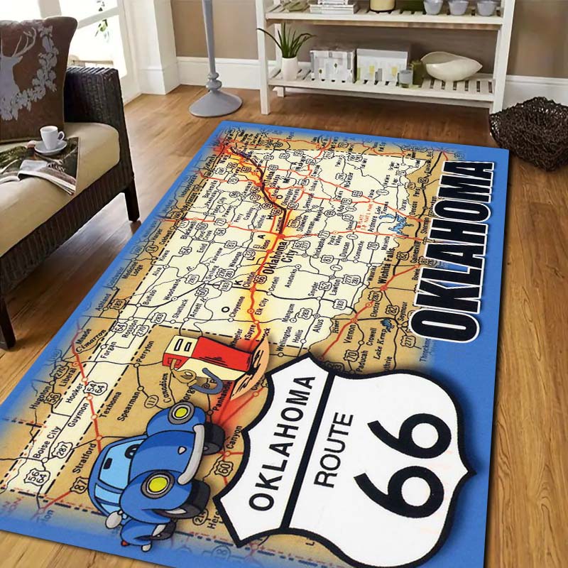 Dywan flanelowy Route 66 The M – Commercial Road Printing recenzja i cena